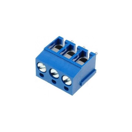Borne 3 vias azul CB-025