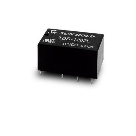 Relevador 12V 2P2T negro...