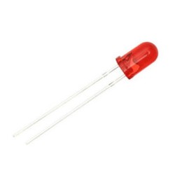 LED 5mm difuso rojo