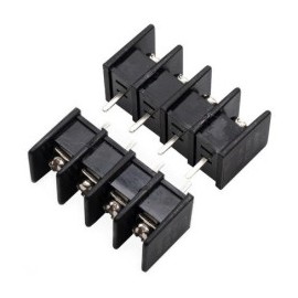 Borne 4 vias negro CB-029