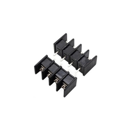 Borne 4 vias negro CB-029