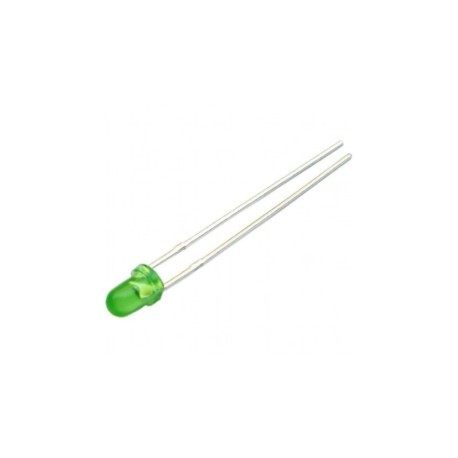 LED 3mm difuso verde