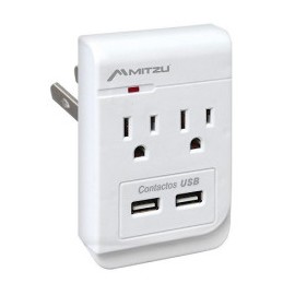 Contacto con cargador USB y...