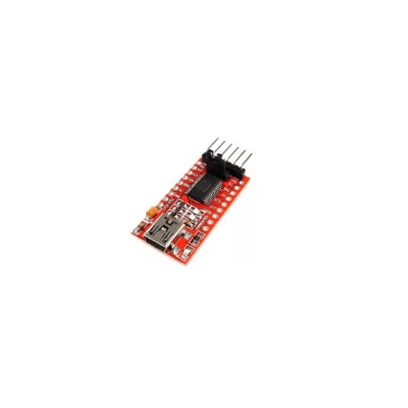 Mini USB a TTL Rojo FTDI232