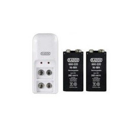 Cargador baterias 9V con 2...