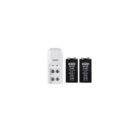 Cargador baterias 9V con 2...