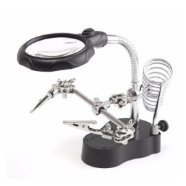 Mini atril con lupa y luz led