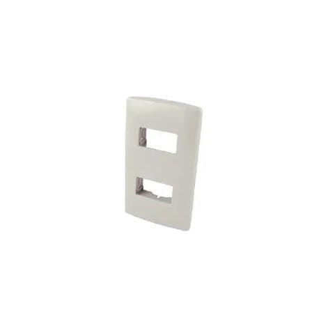 Placa plástica 2 módulos