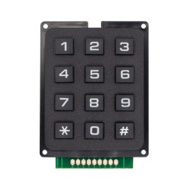 Teclado matricial negro 3x4