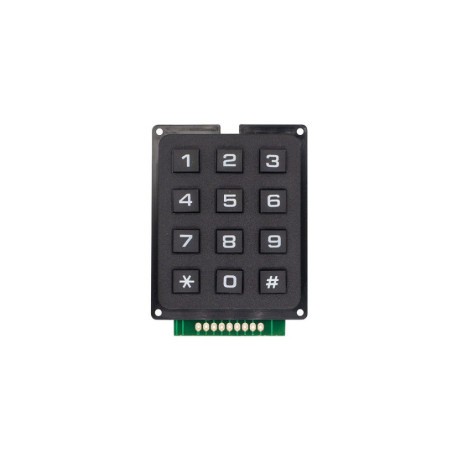 Teclado matricial negro 3x4