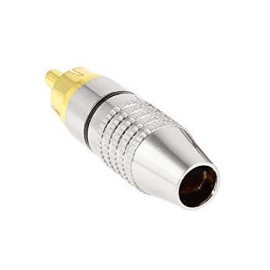 Plug RCA metalico negro...