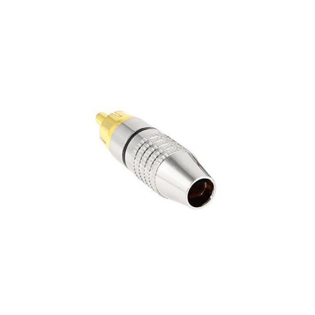 Plug RCA metalico negro...