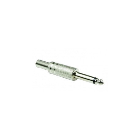 Plug TS 6.3mm metalico mono...