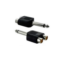 Jack Y RCA a plug TS 6.3mm...
