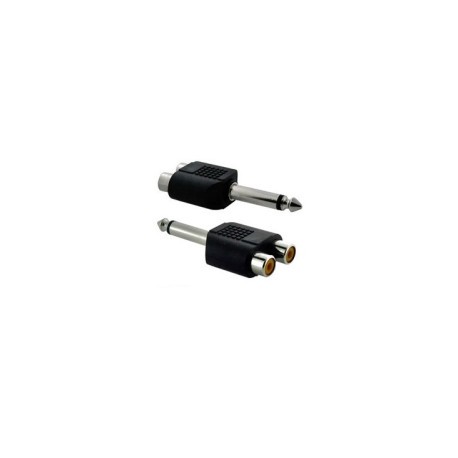 Jack Y RCA a plug TS 6.3mm...